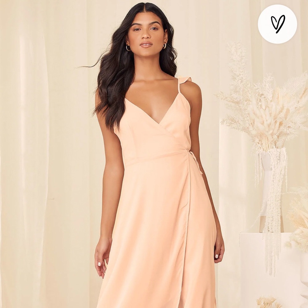 Lulu’s Blush Pink High-Low Wrap Dress - NWT